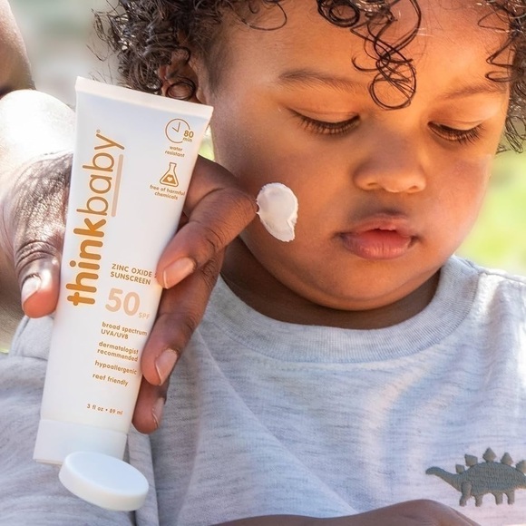 NEW Large thinkbaby Mineral Sunscreen Lotion SPF 50 - 6 fl oz - Picture 4 of 13